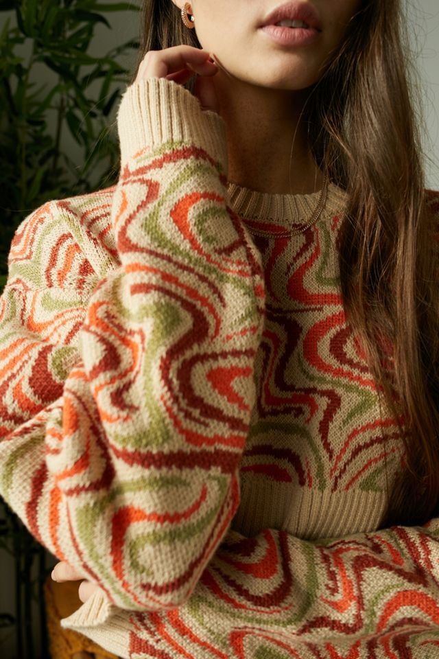 Milk It Spiral Knit Crew Neck Jumper #2