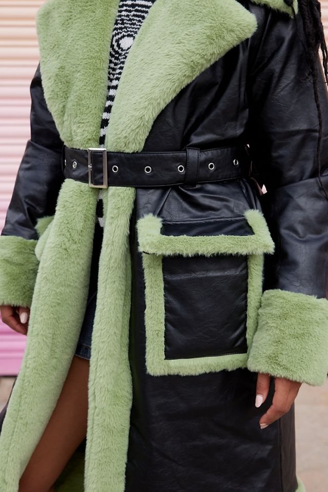 The Ragged Priest Chaqueta forrada de piel sintética de charol #4