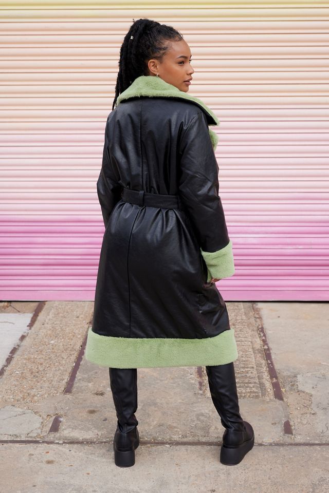 The Ragged Priest Chaqueta forrada de piel sintética de charol #5