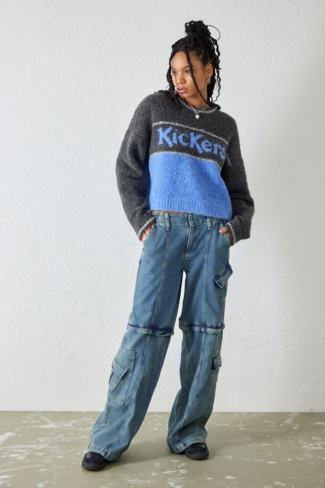 Kickers Boucle Knit Cropped Jumper | Urban Outfitters UK