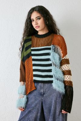 The Ragged Priest Shack Patchwork Knit Jumper | Urban Outfitters UK