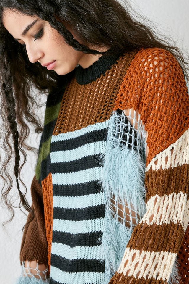 The Ragged Priest Shack Patchwork Knit Jumper #1