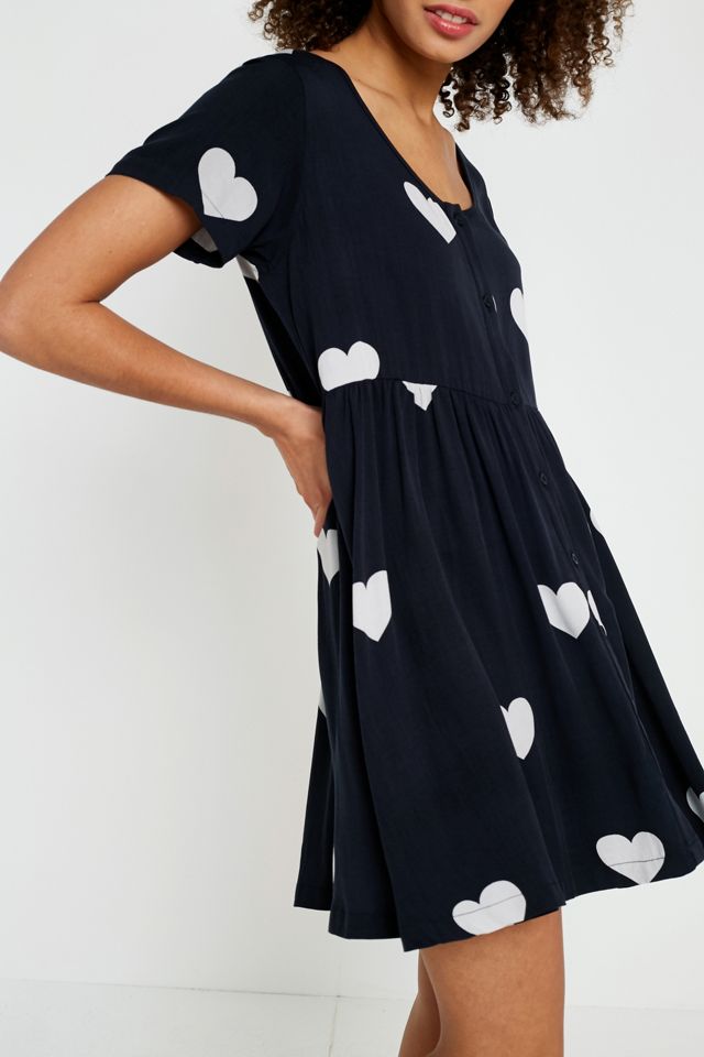 Lazy Oaf Monochrome Heart Spot Vestido #2