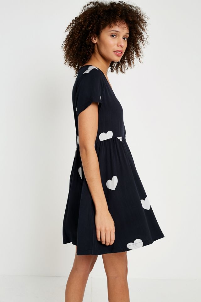 Lazy Oaf Monochrome Heart Spot Vestido #3