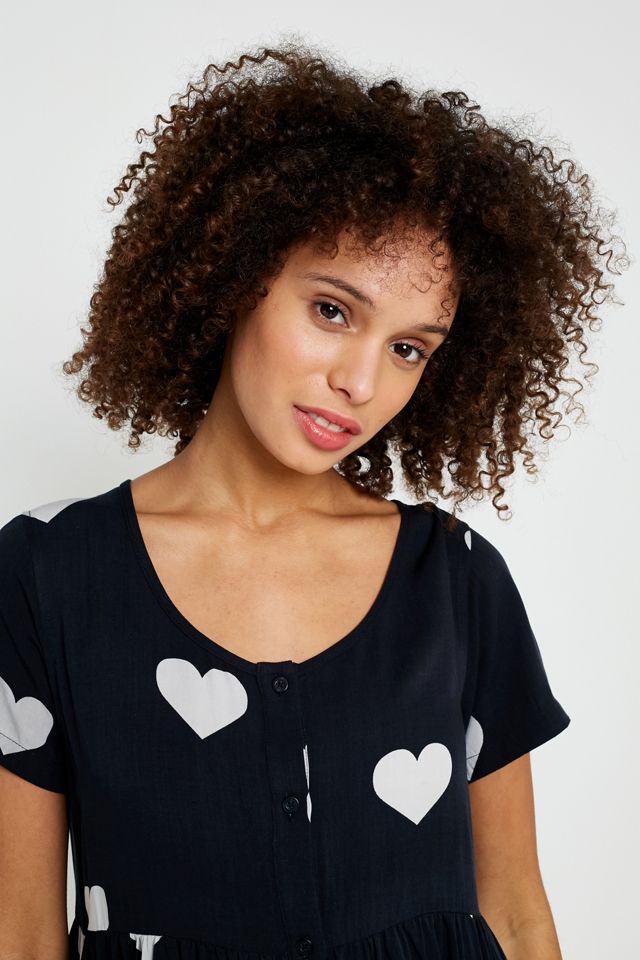 Lazy Oaf Monochrome Heart Spot Vestido #5