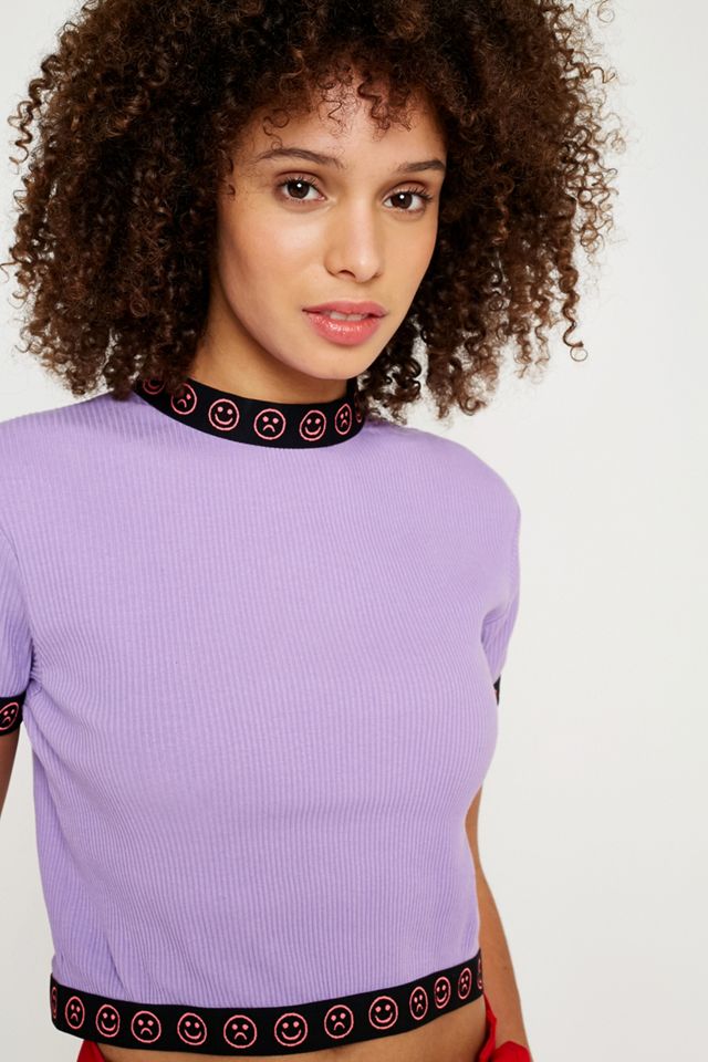 Lazy Oaf Happy Banda T-Shirt Viola #1