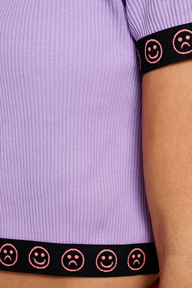 Lazy Oaf Happy Banda T-Shirt Viola #3