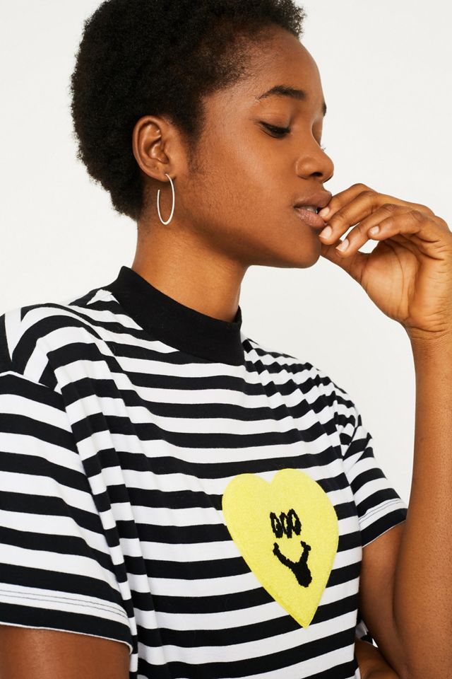 Lazy Oaf Trippy Heart Stripe T-Shirt #4