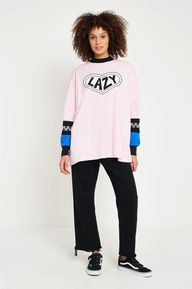 Lazy Oaf Pannello Rosa T-Shirt a maniche lunghe #2