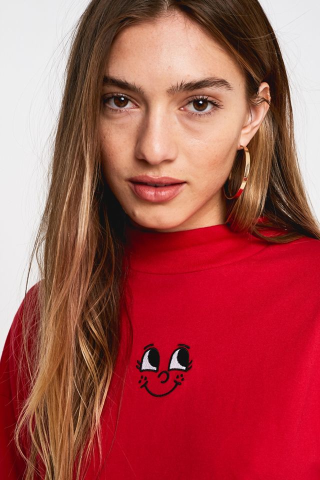 Lazy Oaf – Hochgeschlossenes T-Shirt „Happy“ #2