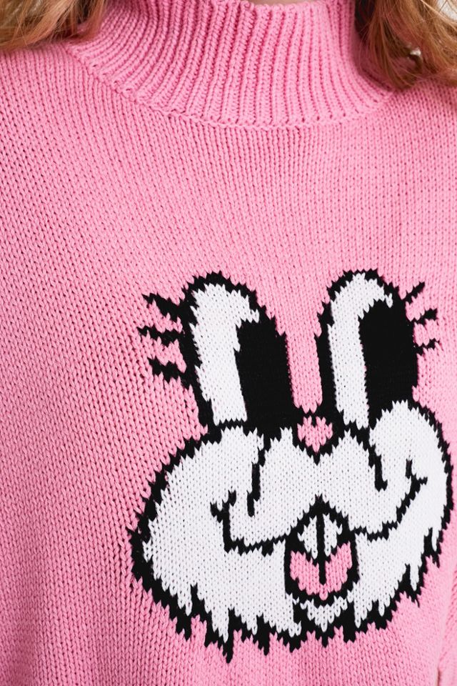 Lazy Oaf Bunny Funnel Neck Jumper #2
