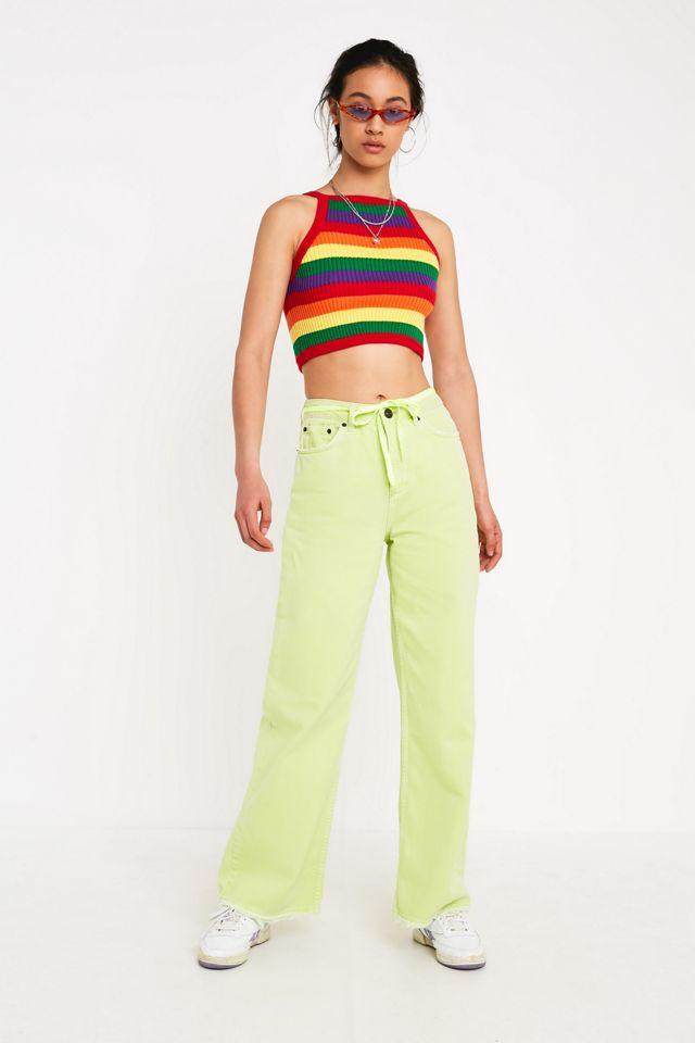 Lazy Oaf Rainbow Knit Crop Vest #2
