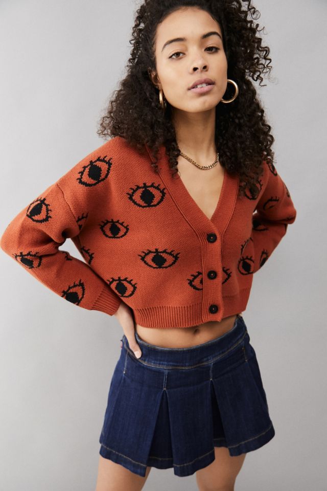 Lazy oaf eyes crop sweatshirt hotsell