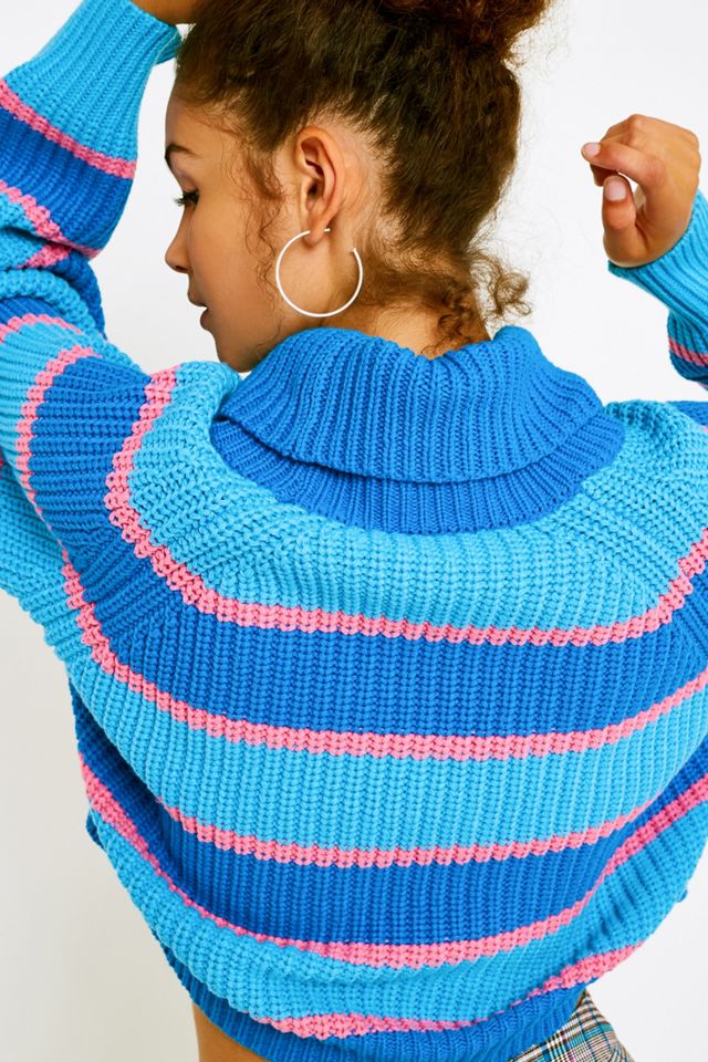 Lazy Oaf Stripe Roll Neck Jumper #1