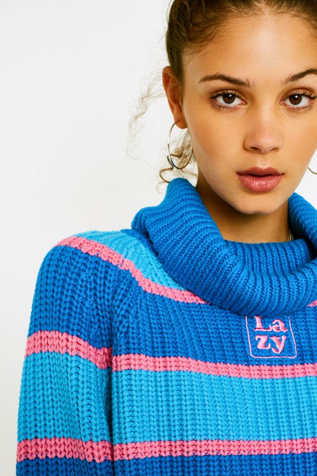 Lazy Oaf Stripe Roll Neck Jumper #3