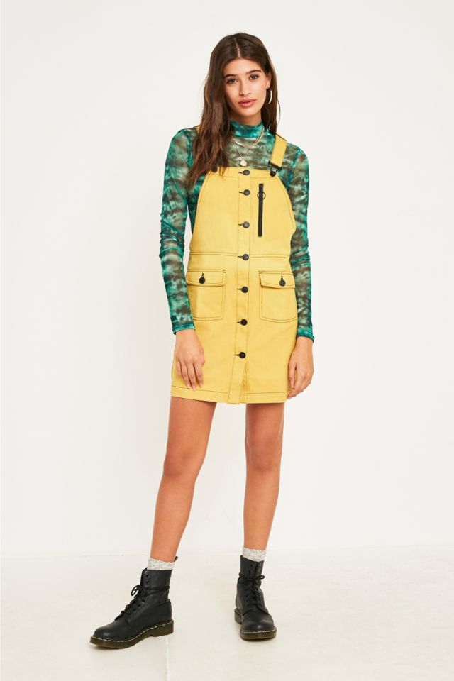 Lazy oaf shop yellow pinafore dress