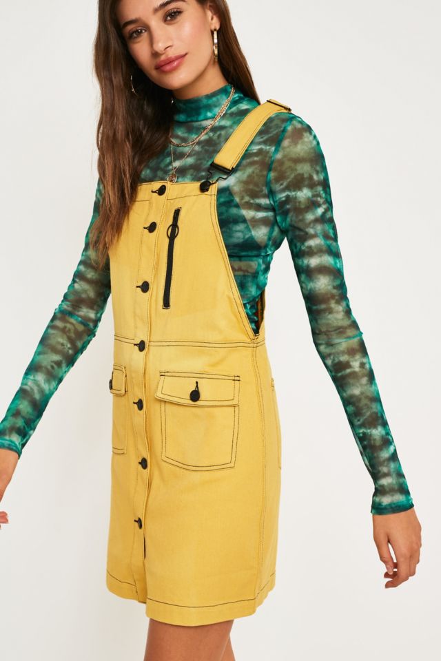 Lazy oaf clearance yellow pinafore dress