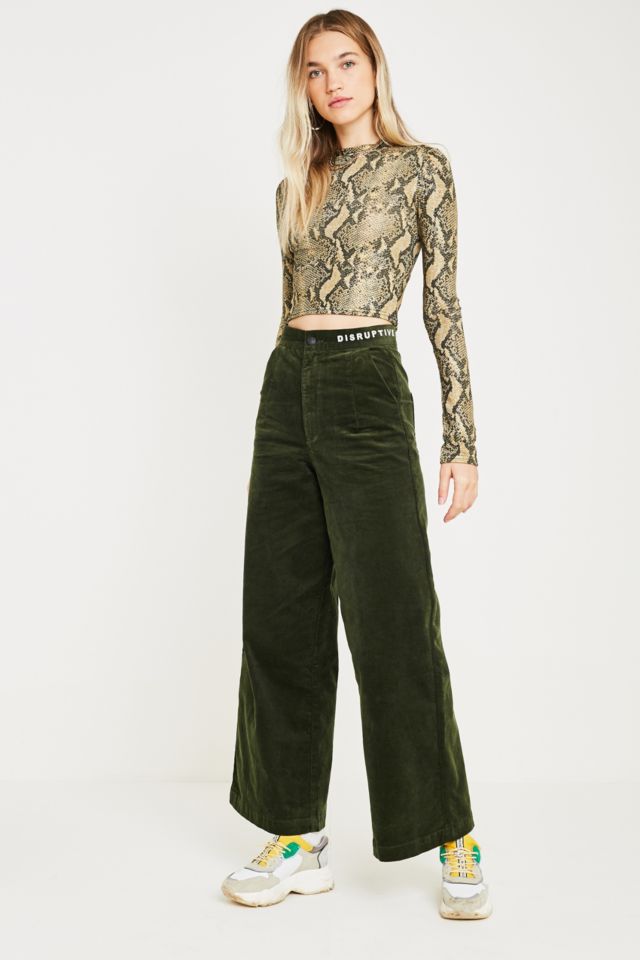 Lazy Oaf Wide-Leg Corduroy Trousers | Urban Outfitters UK
