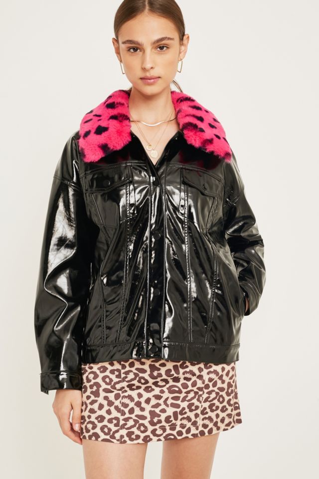 Lazy oaf pink leopard parka hotsell