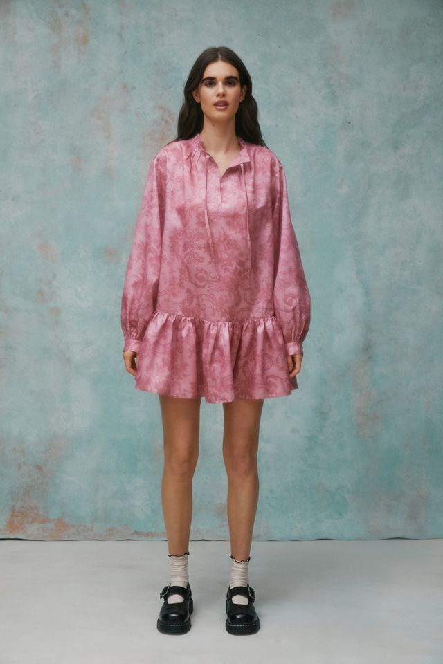 Laura Ashley / UO Exclusive – Minikleid „Anna“ mit Halsausschnitt mit Schnürung #2