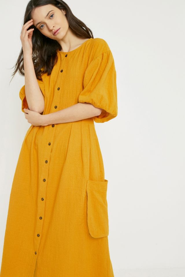 LF Markey Oliver Mustard Dress | Urban Outfitters FR