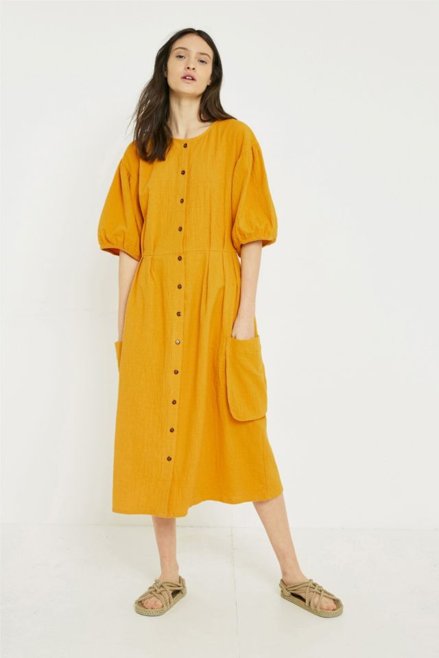 LF Markey Oliver Mustard Dress | Urban Outfitters UK