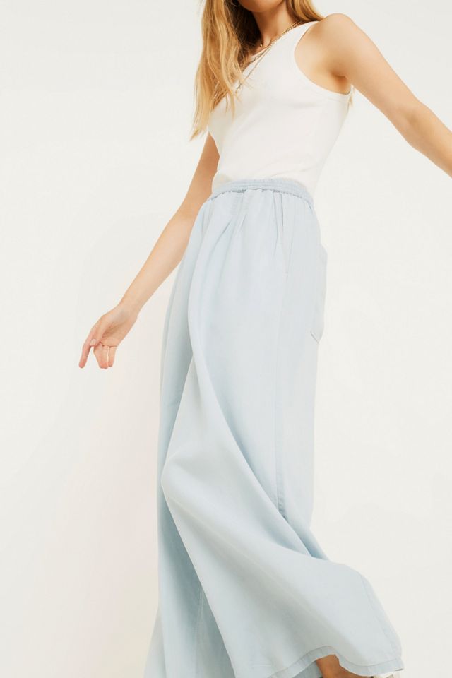 LF Markey Lachie Pantaloni Chambray a gamba larga #1