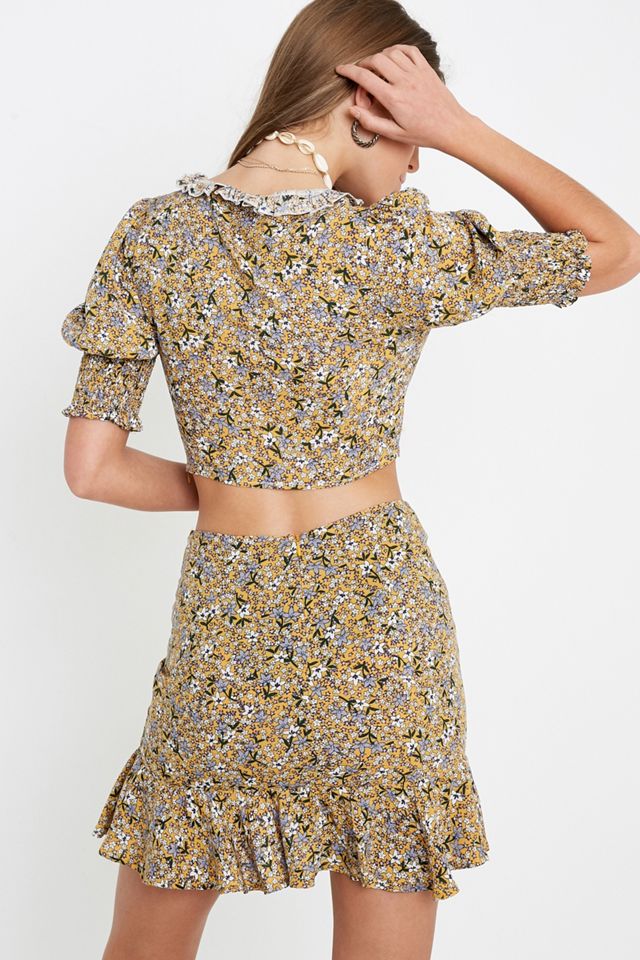 Kiss The Sky Gold Fields Floral Top #2