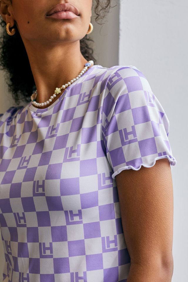 Local Heroes Lilac Vichy Check Baby T-shirt #2