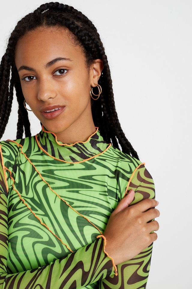 Jaded London Panelled Mesh Bodycon Mini Abito #3