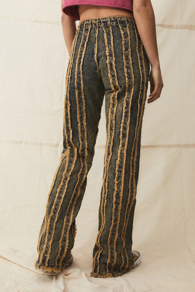Jaded London Distressed Acid Wash Stripe Jeans | Urban