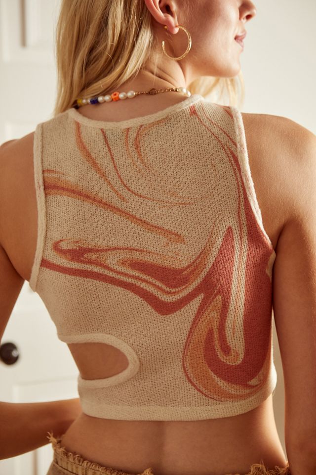 Jaded London Orange Swirl Ausschnitt-Crop-Top #2