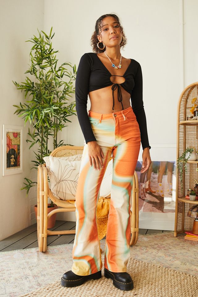 Jaded London Swirl Print Bootcut Jeans #2