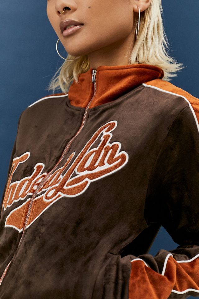 Jaded London Brown Velour Tracksuit Top #1
