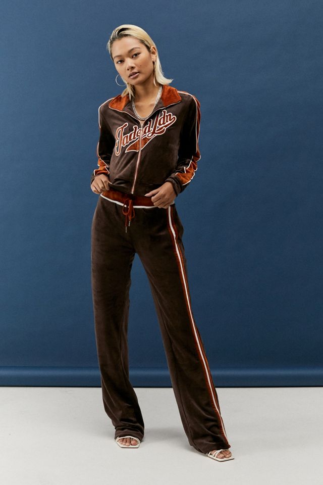 Jaded London Brown Velour Tracksuit Top #2
