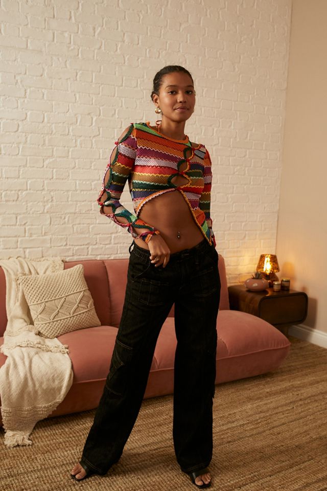 Jaded London Fine Knit Asymmetric Cardigan | Urban Outfitters UK