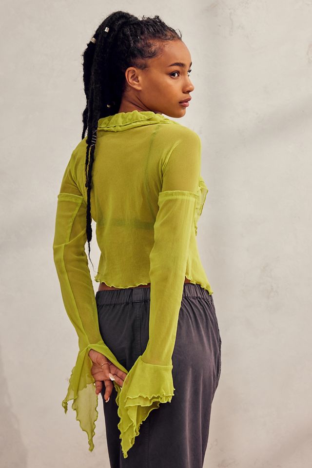 Jaded London Y2K Frilly Lace-Up Blouse #3