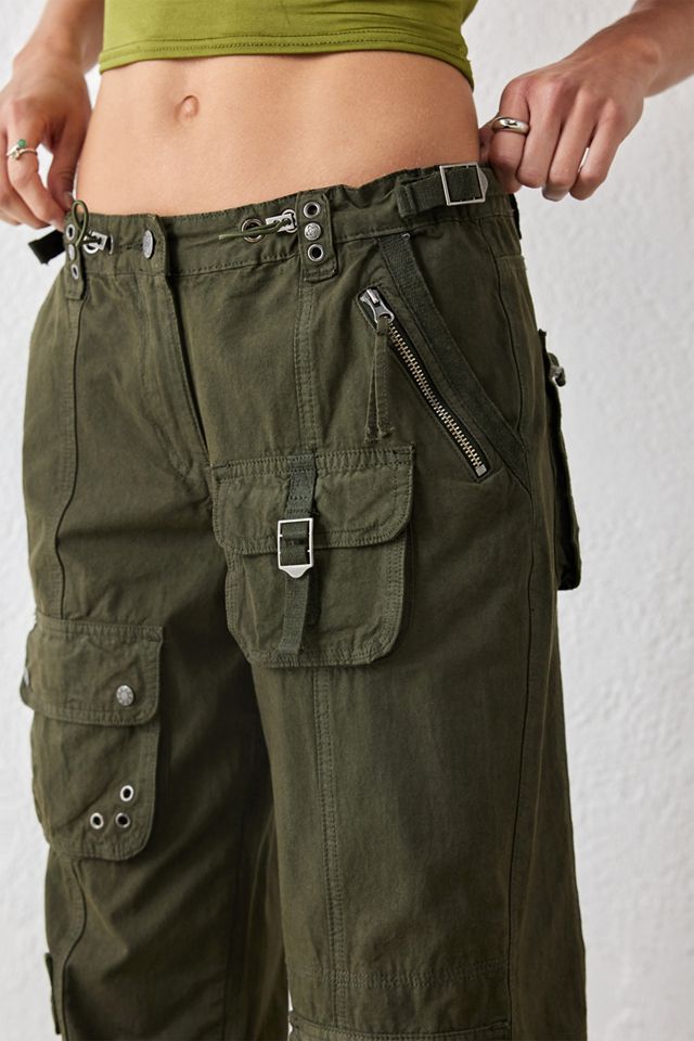 ★JADED LONDON UK★ Ara Low-Rise Washed Cargo Trousers 0180382100690_004_a2