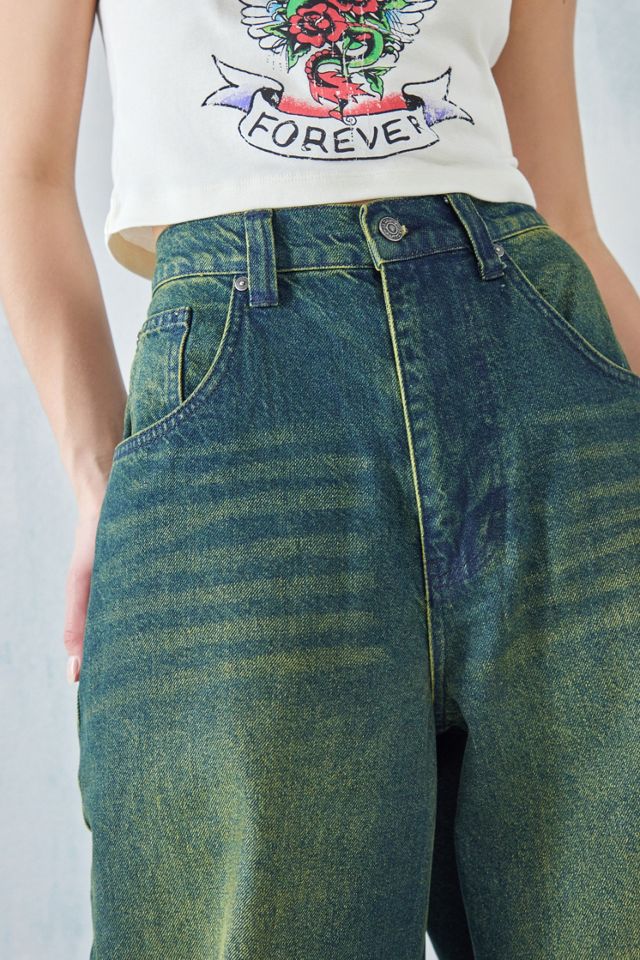 Jaded London Tinted Green Colossus Jeans #3