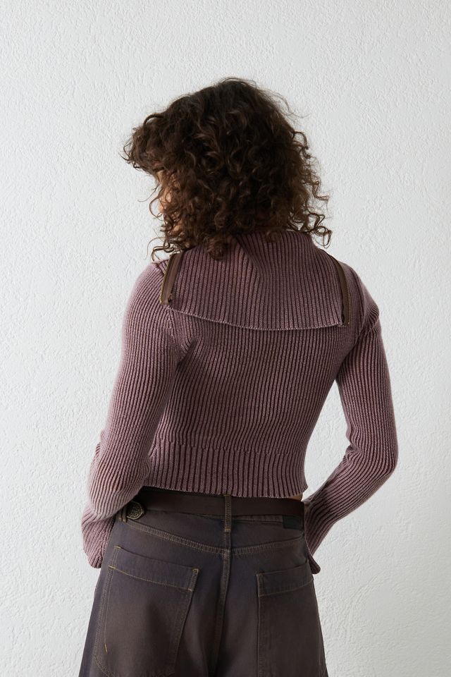 Jaded London Acid Wash Ribbed Knit Top | Urban Outfitters UK