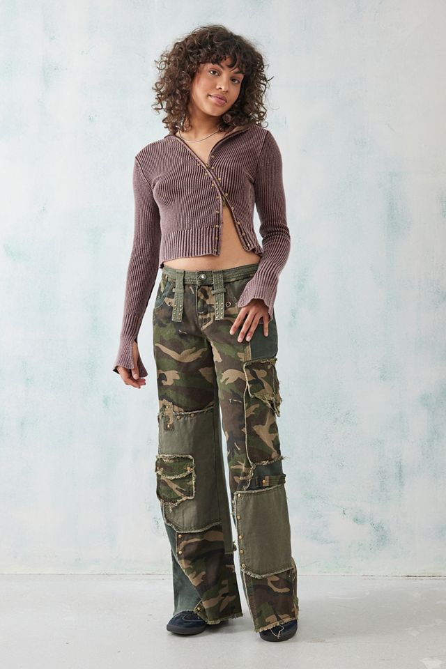 Jaded London – Patchwork-Jeans „Magna“ in Distressed-Optik mit Camouflage-Muster #2
