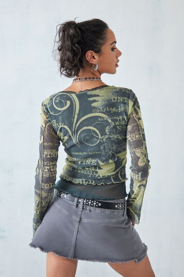 Jaded London Primavera Mesh Long Sleeve Top #3