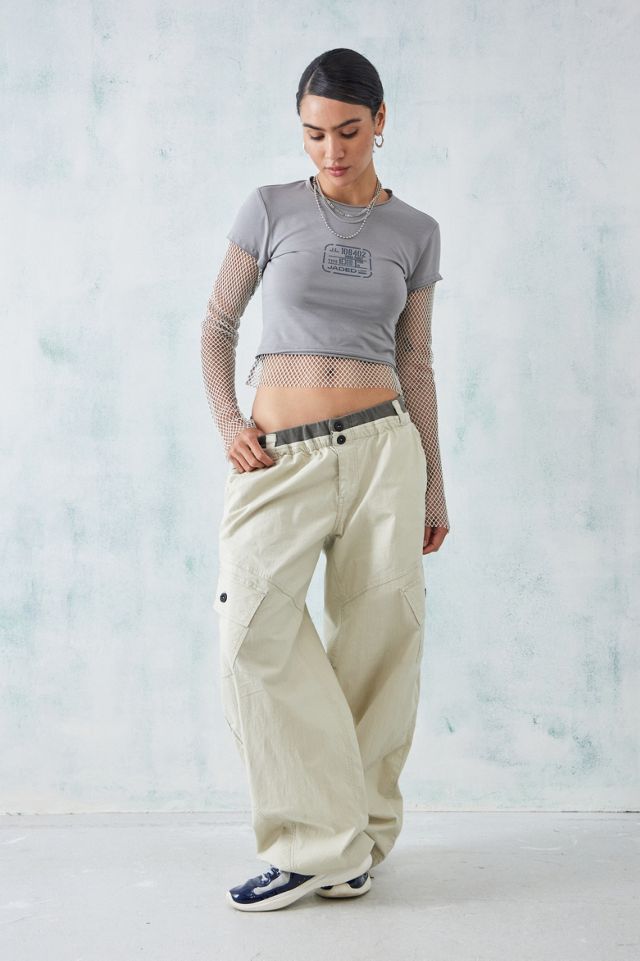 Jaded London L8r Boi Contrast Mesh Sleeve Top | Urban