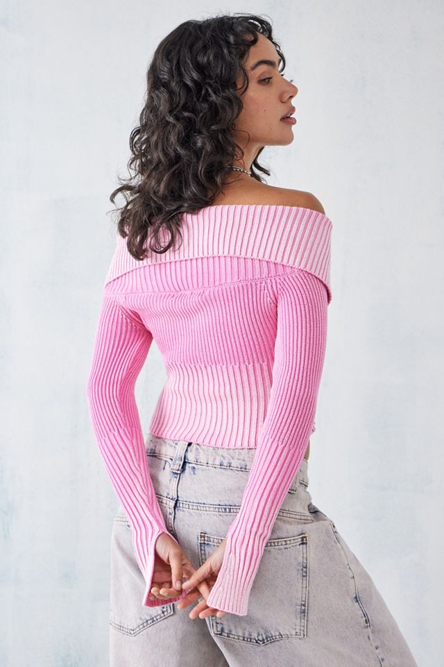 Jaded London Tribeca Pink Ribbed Knit Cardigan #3