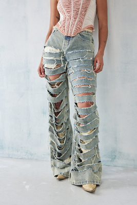 パンツ Jaded London BLEACH EXPOSED JEANS 0180382100317_040_b