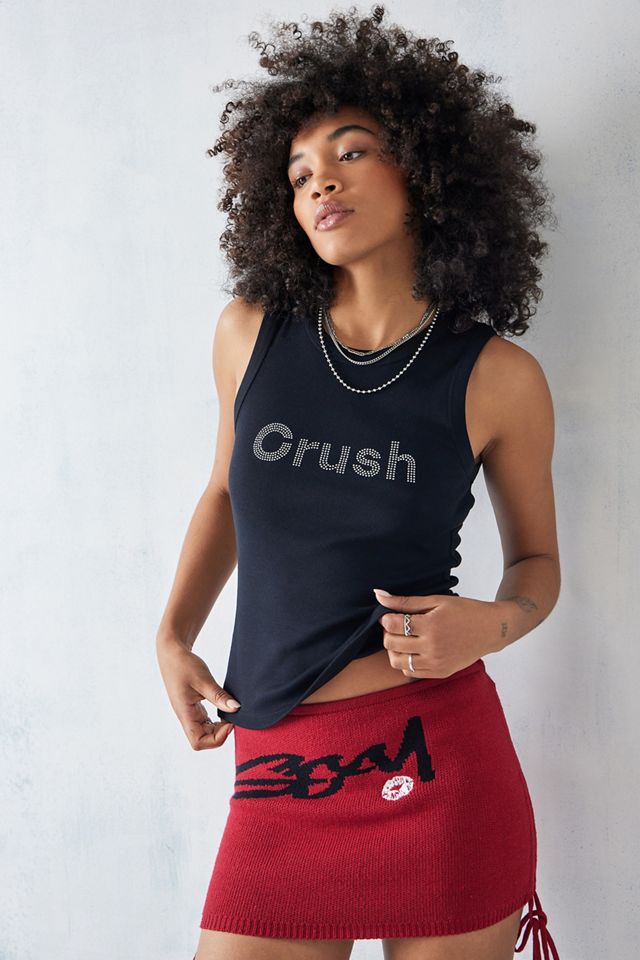 Jaded London Crush Rhinestone Vest | Urban Outfitters UK