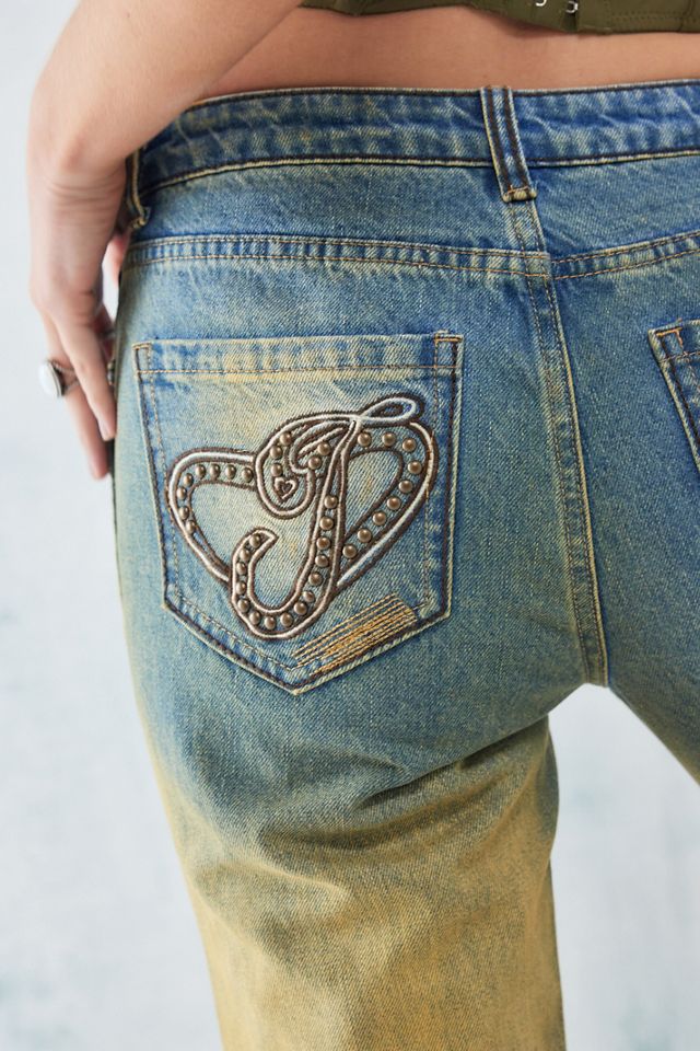 Jeans Jaded London Acampanados Tiro Bajo Lavado Sucio #4