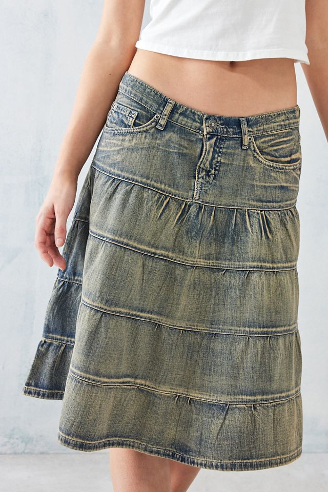 Jaded London Kutki Denim Midi Skirt #2