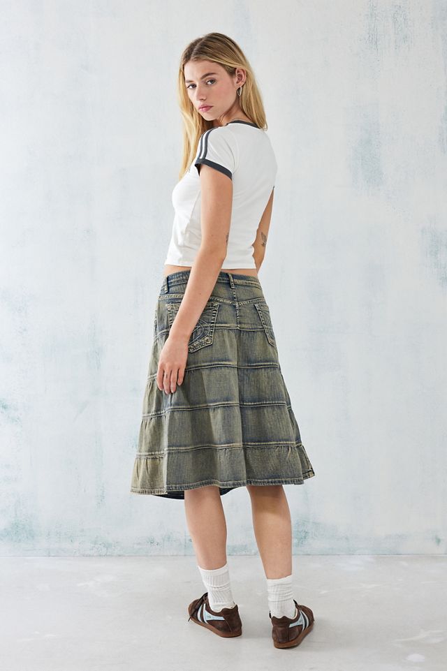Jaded London Kutki Denim Midi Skirt #3