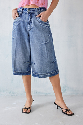 パンツ Jaded London Tattoo Denim Shorts W36 0180382100355_092_b